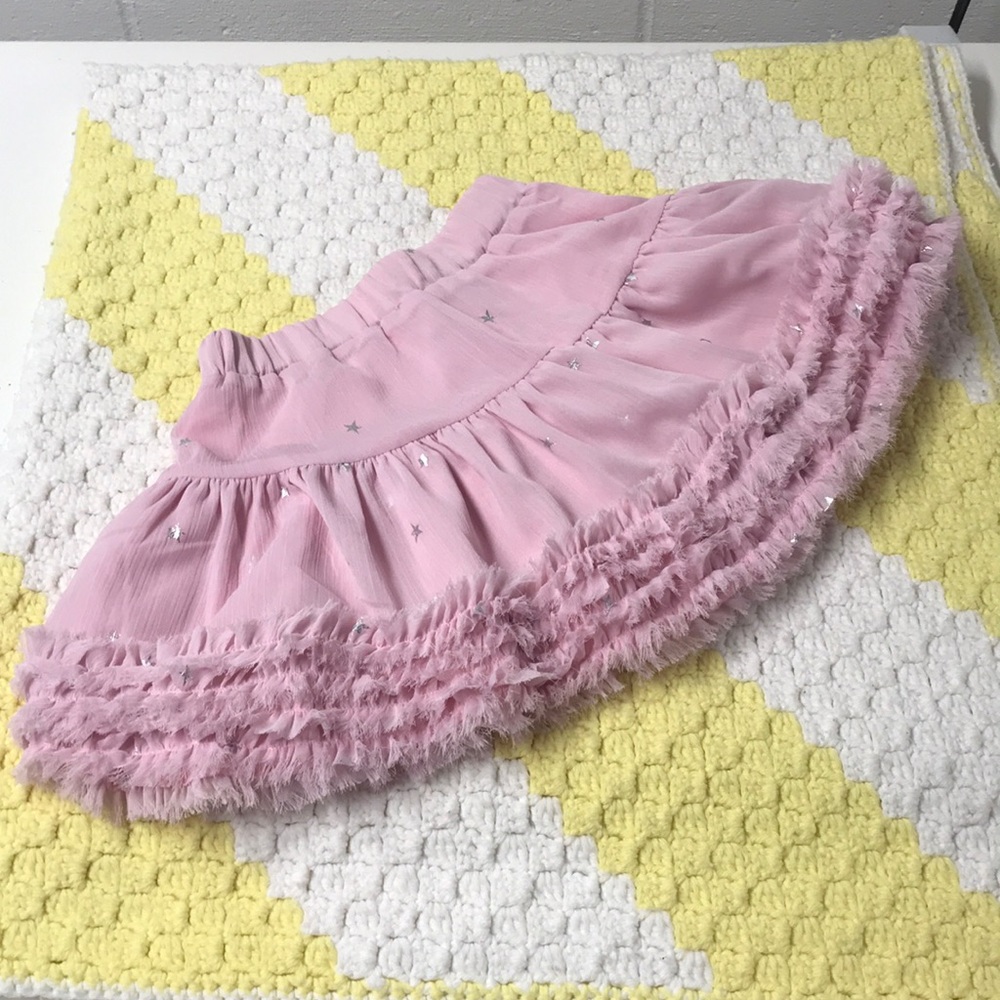 Lovely Ballet Pink Silver Stars Multi Layer TuTu